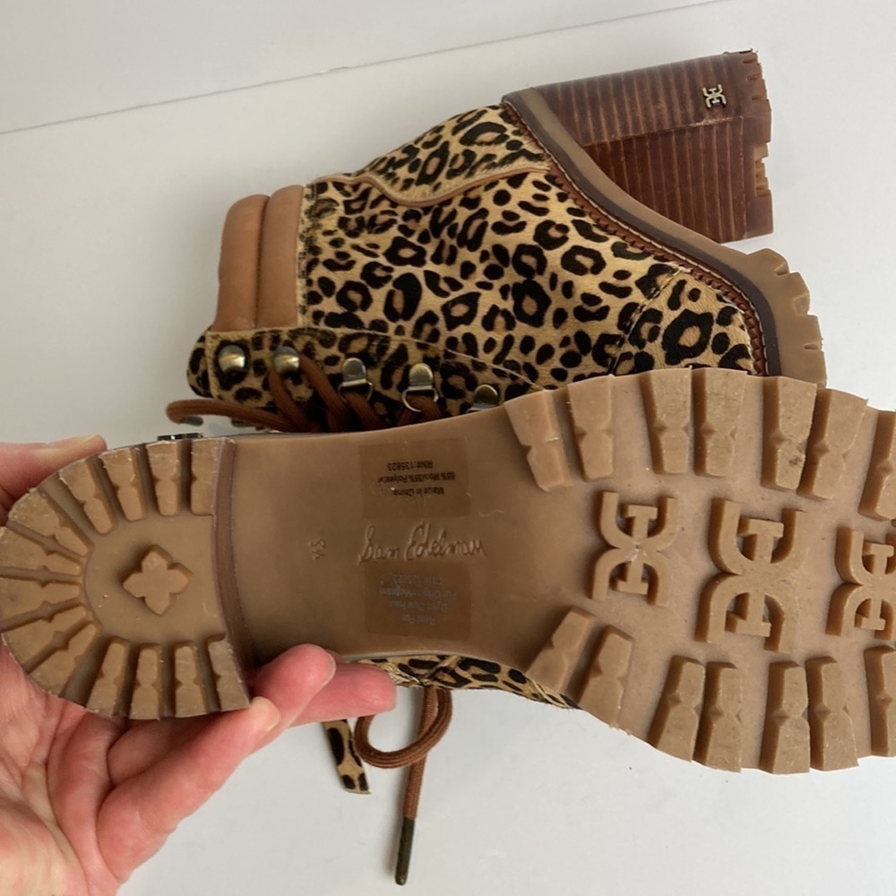 Anthropologie Sam Edelman Sade Lace-Up Hiker Ankle Boots 8.5 Maximalist Mob Wife - Picture 12 of 16